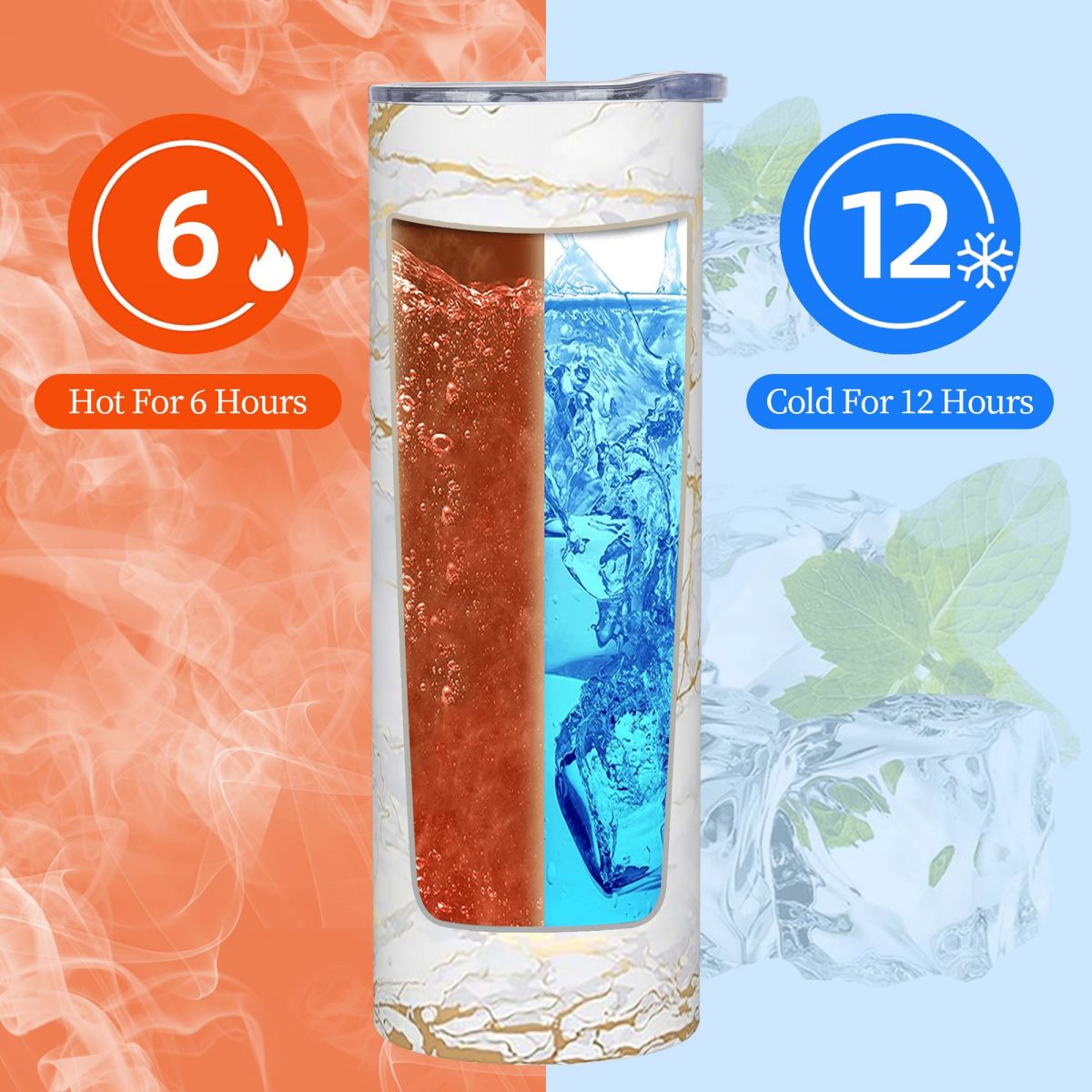 White And Gold Marbl Stainless - Tumbler 20Oz White 评论和价格