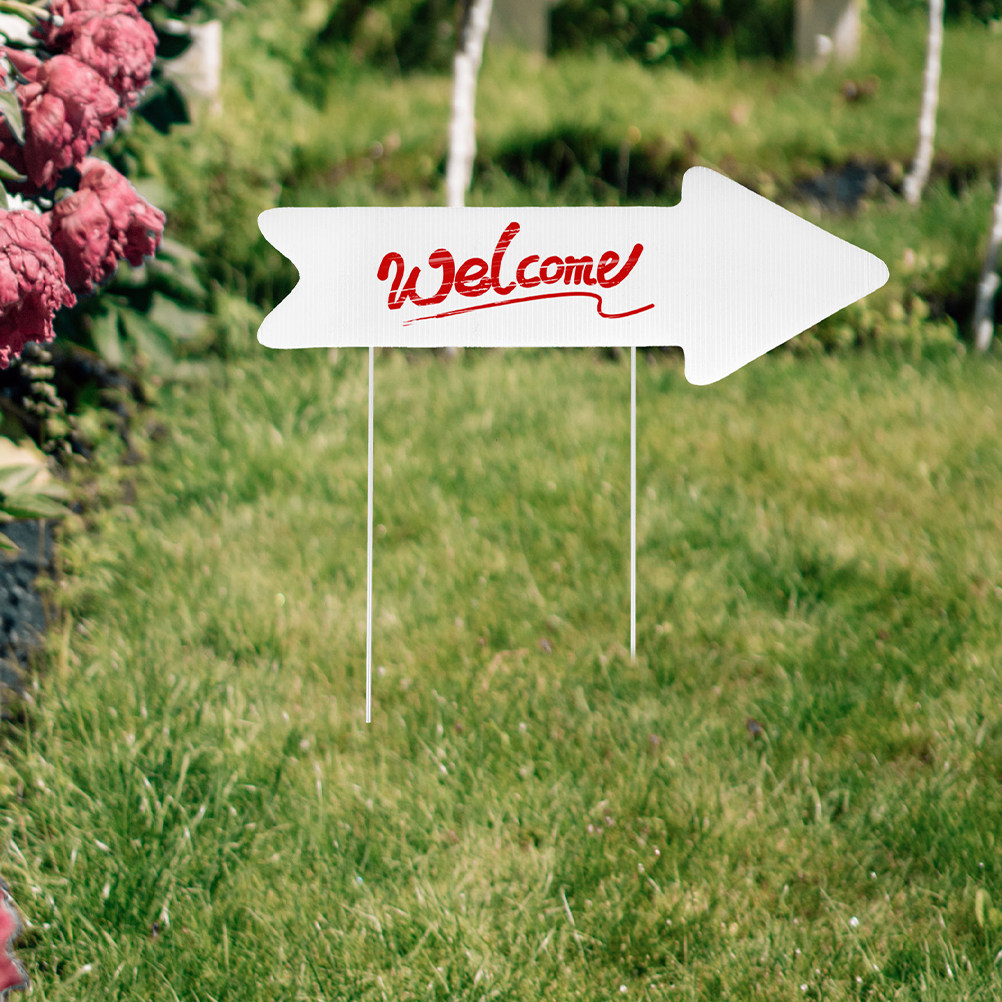 2Pcs Blank Arrow Yard Sign Cor - Yard Sign Blank 评论和价格
