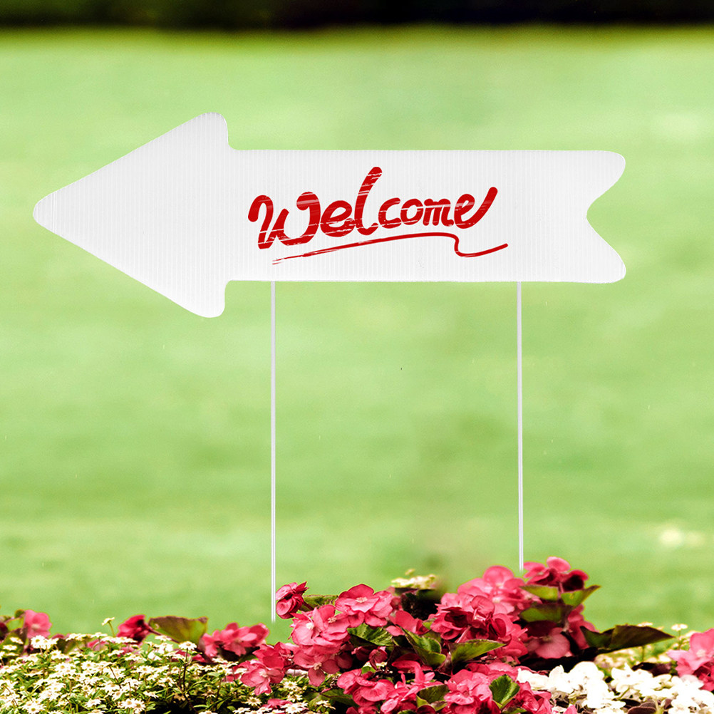 2Pcs Blank Arrow Yard Sign Cor - Yard Sign Blank 评论和价格