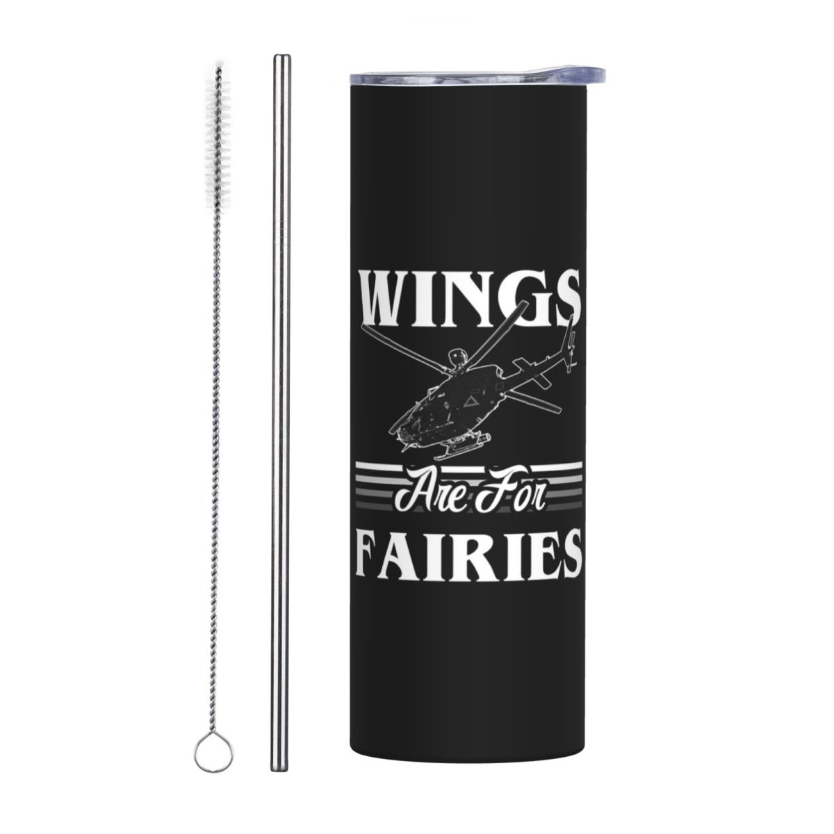 Wings Are For Fairies Helicopt - Tumbler 20Oz White 评论和价格
