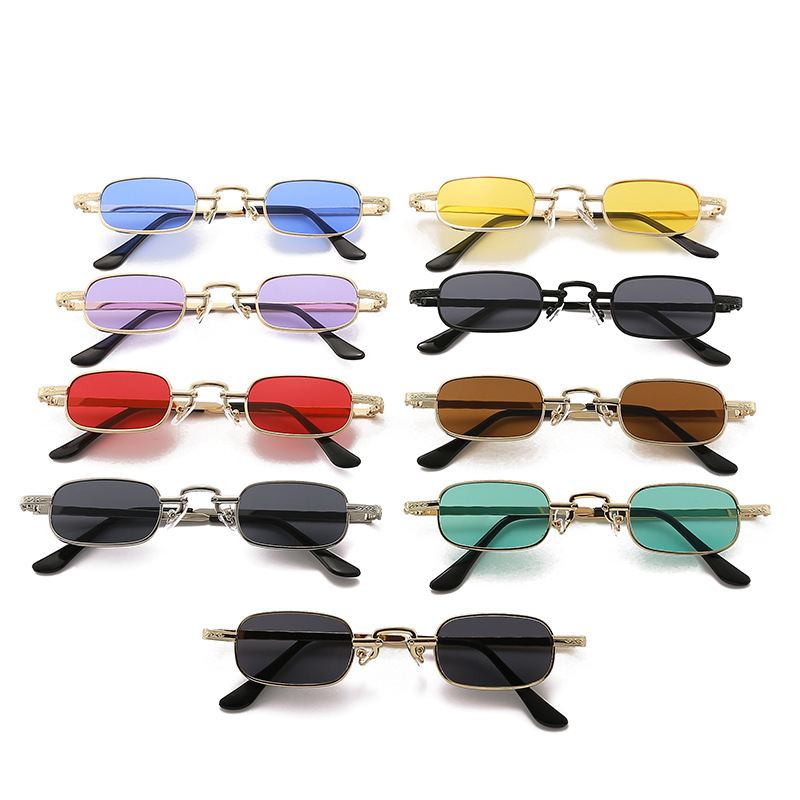 New Small Frame Square Sunglas - Metal Photo Panel 评论和价格