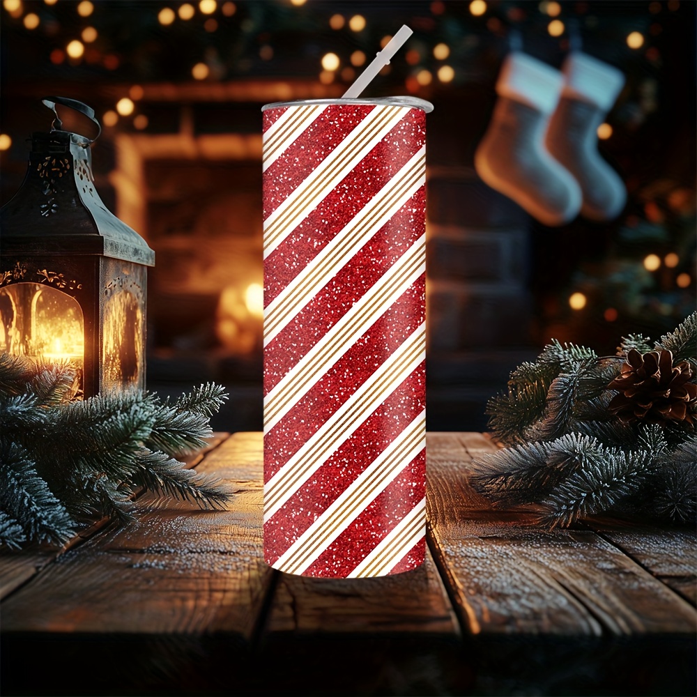 1pc 20oz Christmas Red and Whi - Tumbler 20Oz White 评论和价格