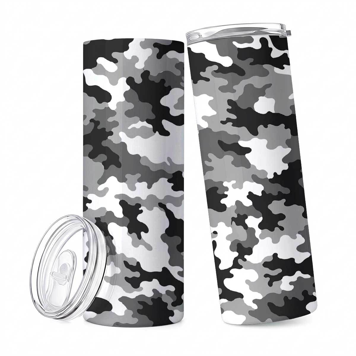1pc 20Oz Gray Black White Camo - Tumbler 20Oz White 评论和价格
