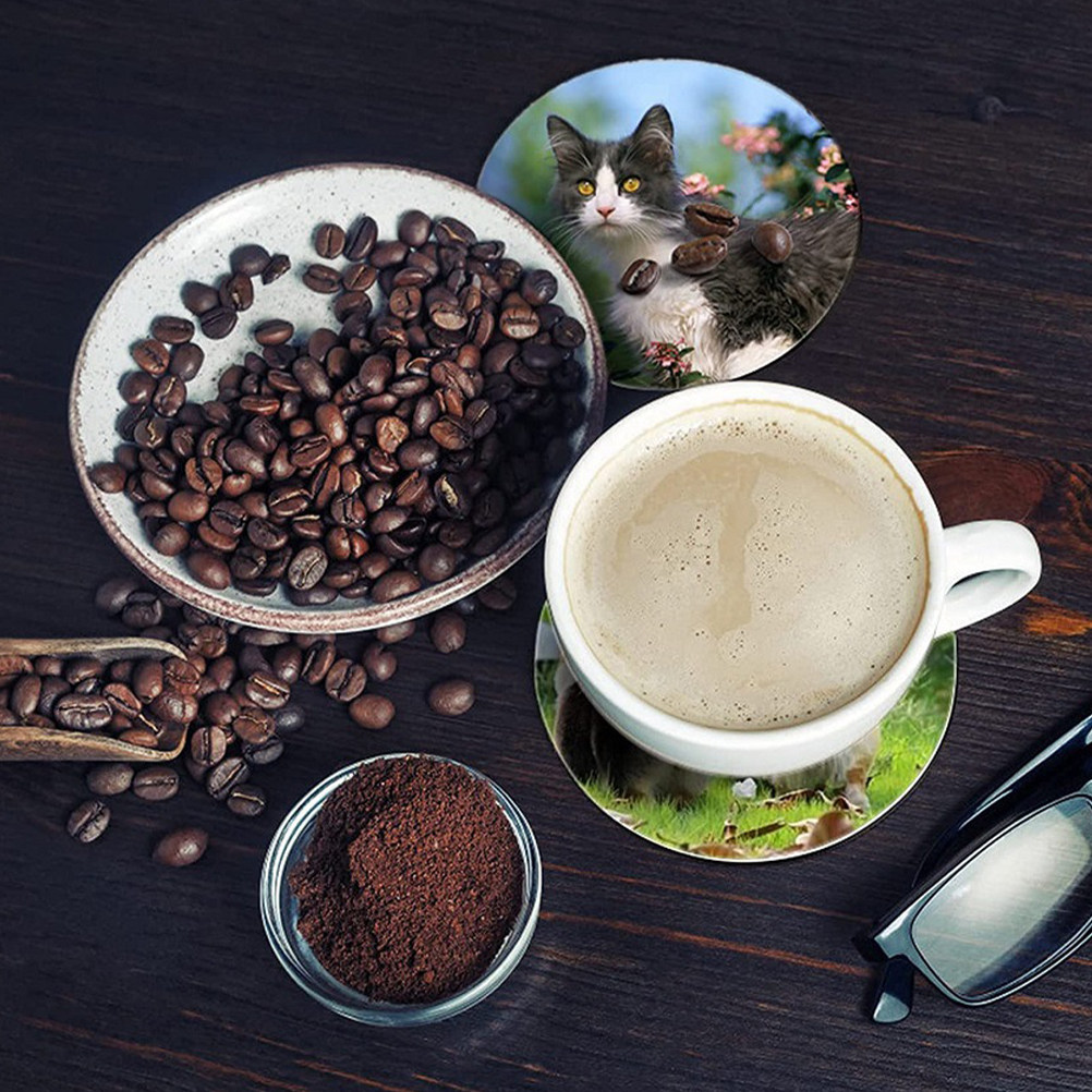 50Pcs Thermal Sublimation Roun - Coaster Sublimation Blank 评论和价格