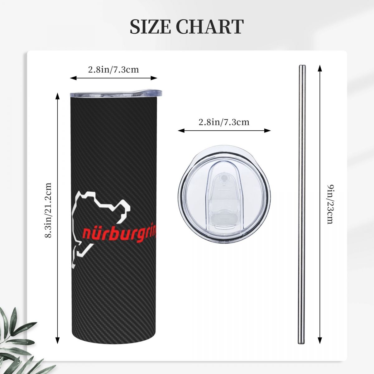 Nurburgring Carbon Fiber White - Tumbler 20Oz White 评论和价格